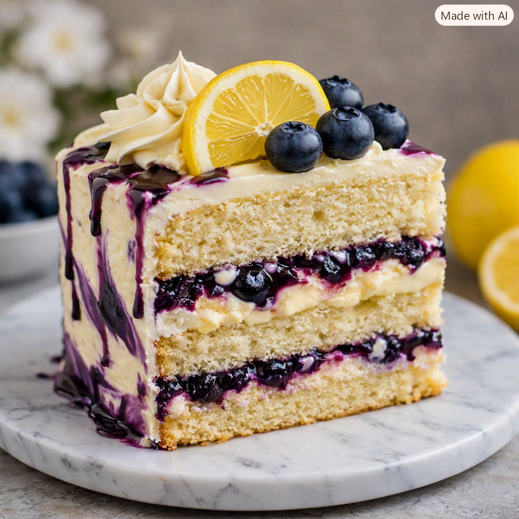 LEMON BLUEBERRY CAKE