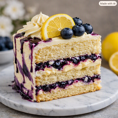 LEMON BLUEBERRY CAKE
